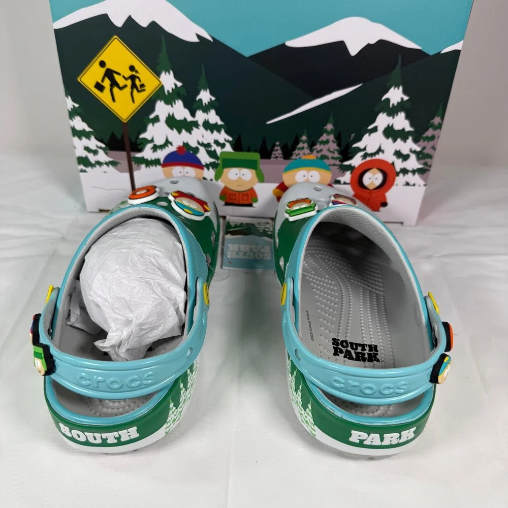 Crocs South Park Classic Clog Multi Green Blue White 211509-90H Mens 8 Womens 10